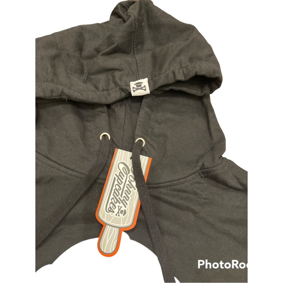 Johnny Cupcakes Boston classic crossbones pullover hoodie black Medium unisex - Picture 6 of 6